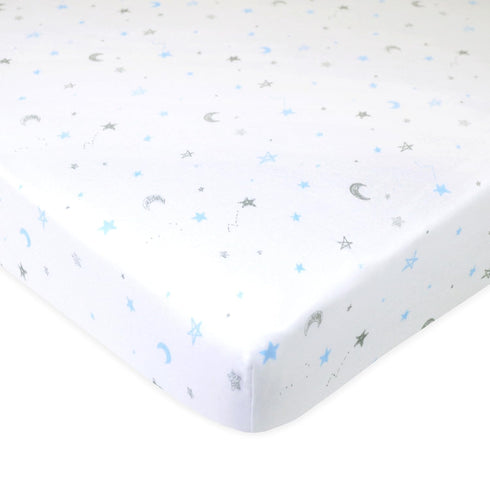 TL Care 100% Natural Cotton Fitted Mini Crib Sheet 38" x 24" - Soft & Breathable Small Nesting Portable Crib Sheet, Fits Pack N Play Mattresses, B...