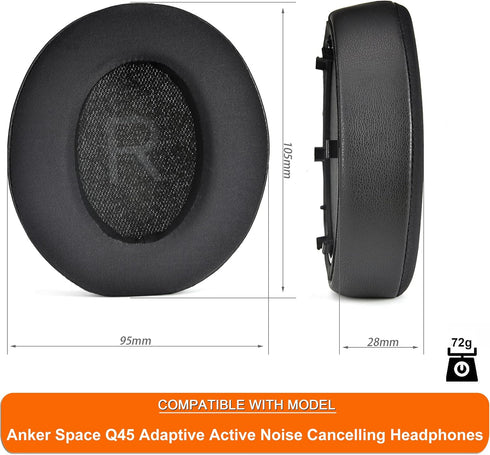 Space Q45 Cooling Gel Ear Pads Replacement Cover Cushions Compatible with Anker Space Q45 Adaptive Active Noise Cancelling Headphones,High-Density...