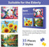 35 Large Piece Puzzles for Seniors Wooden Puzzle Dementia Alzheimer's Products Activities Memory Game for Patients in Nursing Home Easy Puzzle for...