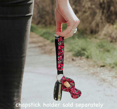 Cool Neoprene Wristlet Keychain Lanyard 6 Pack - Neoprene Key Chain Holder to Match Chapstick Holder Keychain, 6 Unique Fun Colors...