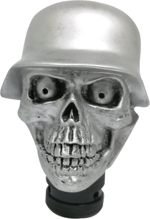 Gear Shift Knob Skull Head Hat Style Automatic Shift Knob for 3 Adapter for Car Truck SUV Silver...