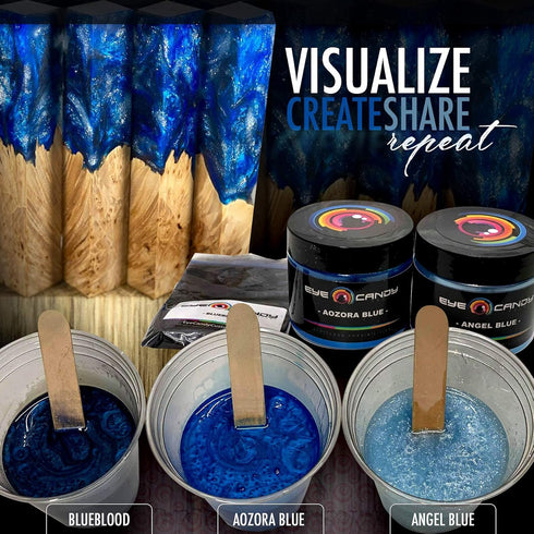 Eye Candy Premium Mica Powder Pigments | Multipurpose DIY Arts and Crafts Additive | Acrylic, Woodworking, Bath Bombs, Resin, Epoxy, Soap, Fishing...