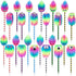 24 Pieces Rainbow Pens Cute Fluffy Pen Marabou Feather Pens Rainbow Fuzzy Pens Funny Pom Pom Pen for School Office Christmas Birthday Carnival Par...