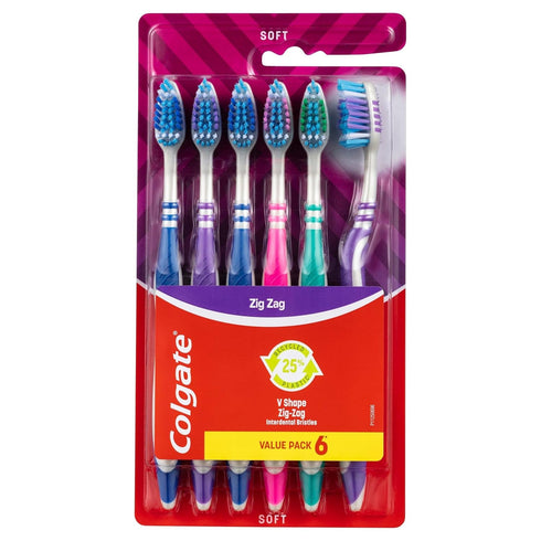 Colgate Toothbrush Zig Zag Soft 6pk...