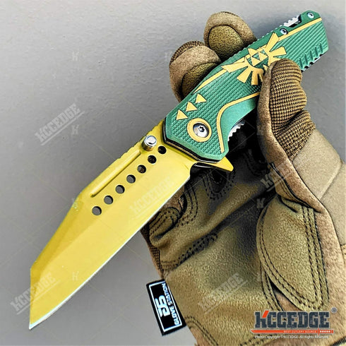 KCCEDGE BEST CUTLERY SOURCE Pocket Knife Camping Accessories Survival Kit 8" Folding Knife 3cr13 Stainless Steel Blade Tactical Knife Hunting Knif...