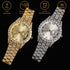 Halukakah Diamonds Gold Watch Iced Out,Men's 18K Real Gold/Platinum White Gold Plated 42MM Width Round Dial Quartz Wristband 9.5" with Cuban Link ...