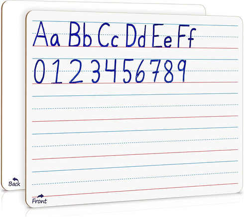 2 Pack Double Sided Whiteboard Lined Dry Erase Board for Kids Ruled Writing Board Handwriting Practice for Kids Small White Board Dry Erase Board ...