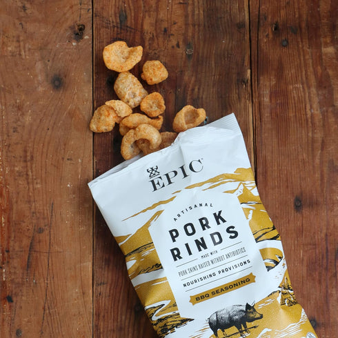 EPIC BBQ Pork Rinds Gluten Free, 2.5oz...