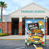 wondever Back to School Garden Flag 12×18 Double Sided Vertical Burlap ABC School Bus Yard Flags for Classroom Decorations Yard Holiday Outdoor Fl...