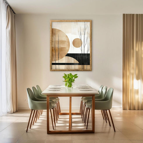 Posterizer 1 pcs-minimalist, geometric design-gold and black 1-Abstract & Modern Art-Gift for Men Women Teens-Chic Home Decor- unframed wall art...