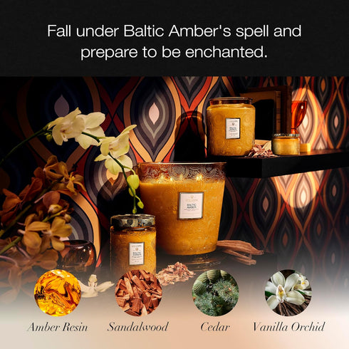 Voluspa Baltic Amber, Petite Candle Jar, 3.2 Ounce, 25 Hour Burn Time, Coconut Wax for Clean Burning, Handcrafted in the USA...
