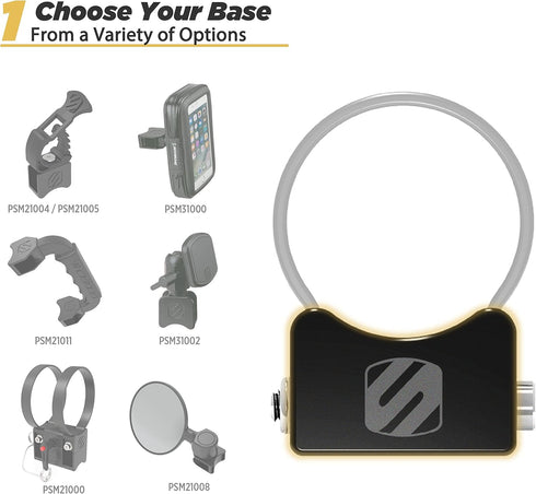 SCOSCHE PSC21006 BaseClamp 1.5” Tube Clamp for ATV's UTV's and Side x Sides...