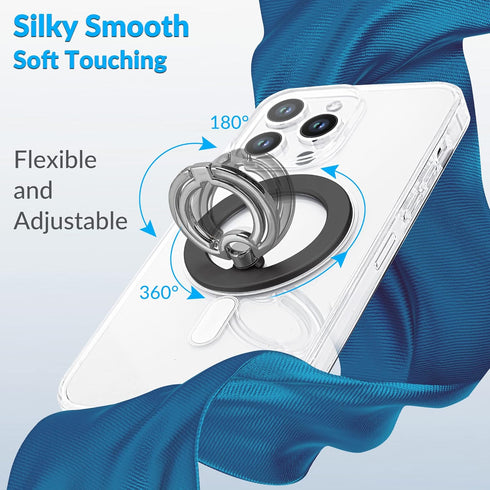 metisinno Magnetic Phone Ring Holder for iPhone 14/13/12 MagSafe Accessory Magnetic Phone Grip and Finger Ring, Remove for Wireless Charging Compa...