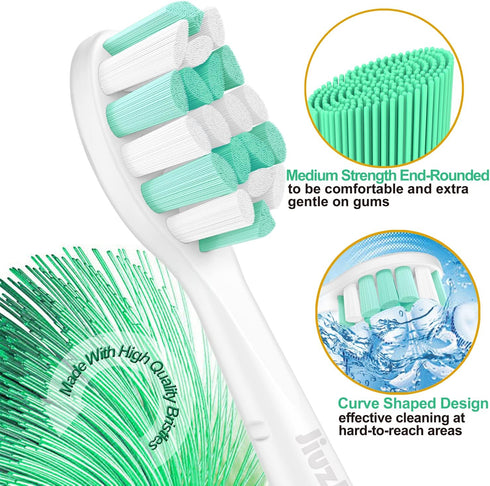 Toothbrush Replacement Heads for Philips Sonicare C2 Plaque Control ProtectiveClean 4100 5100 6100 Electric Toothbrush Heads, 6-Pack...