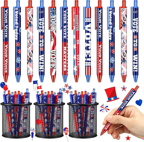 Leinuosen 72 Pieces Vote Pens Bulk Election Supplies Your Vote Matters Gifts for Voters American Flag Ballpoint Pen Souvenirs from USA for Writing...