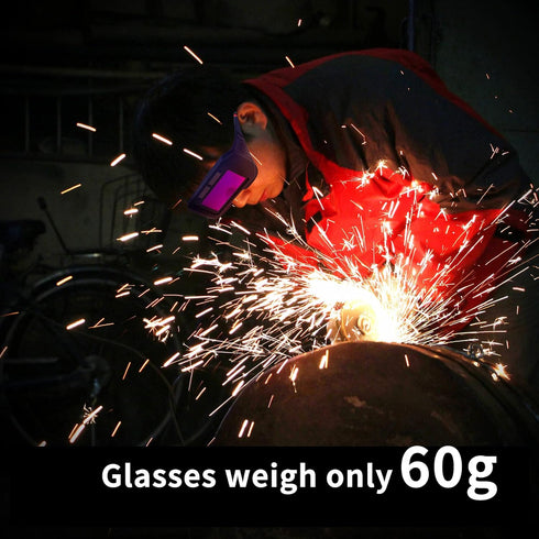 T TOVIA Welder Glasses LCD, Safety Protective, Solar Powered Auto Darkening Welding Goggles with Adjustable Shade, Sensors Welder Glasses for TIG ...