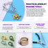 Swpeet 1414Pcs 4mm 5mm 6mm 8mm 10mm Open Jump Rings and Lobster Clasps with Jewelry Repair Tools Assortment Kit, Including Waxed Necklace Cords, 1...