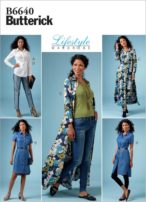 Butterick B6640A5 Easy to Sew Women's Petite Top, Pants, and Dress Sewing Patterns Sizes 6-14...