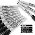Ultra Fine Point Black Permanent Markers, 24 Pack Ultra Fine Point Black Permanent Marker set, Works on paper, Plastic, Stone, Glass, Metal...