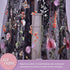 Black Lace Fabric, Exquisite Colorful Floral Flower Embroidered Sewing Lace Fabric, Length 71" Width 59" Elegant Soft Tulle Dress Fabric for DIY C...