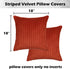 Kevin Textile Set of 2 Fall Pillow Covers Solid Supersoft Corduroy Handmade Decorative Velvet Throw Pillow Cushion Cover for Seasonal Autumn, Burn...