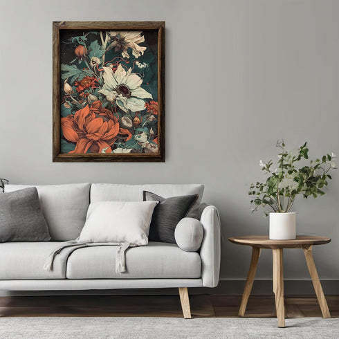 Posterizer 1 pcs-artistic surreal beautiful flowers-Floral & Botanical Art-Abstract & Modern Art-Decor for Home & Office- UNFRAMED Wall Art...