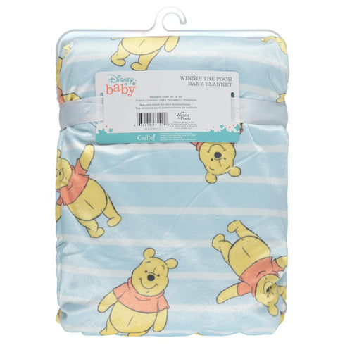 Disney Character Fuzzy Double Sided Mink and Sherpa Baby Blanket, Ultra-Soft and Plush Mink Sherpa Newborn Throw for Infants, Measures 30x40...