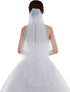Women's Simple Tulle Bridal Veils Short Wedding Veils For Brides Bachelorette Party Ivory White,Free Size...