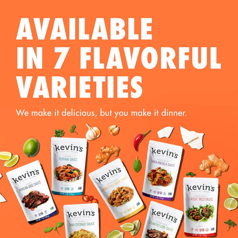 Kevin's Natural Foods Teriyaki Sauce - Paleo Simmer Sauce - Stir-Fry Sauce, Gluten Free, No Preservatives, Non-GMO - 3 Pack (Teriyaki)...