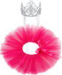 2 Pcs Dog Crown Headband Dog Tutu Dress Set Crystal Rhinestone Dog Tiara Crown Tutu Skirt Dog Dress Cute Pet Costume for Puppy Dog Birthday Party ...