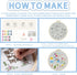 FREEBLOSS 4 Set 8inch Embroidery Kit for Beginners Learn Embroidery Stitches Kit Cross Stitch Kits Embroidery Starter Kit includes 2 Embroidery Ho...