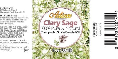 Artizen 30ml Oils - Clary Sage Essential Oil - 1 Fluid Ounce...