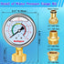 Water Pressure Gauge, 0-200 Psi Pressure Gauge Filled with Oil, 3/4" GHT Female Thread Water Pressure Test Gauge with 3 Adapters,for Home, industr...