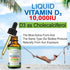 Power By Naturals Vitamin D3 Liquid Drops 10000 IU - High-Potency Vitamin D3 for Adult Bone Strength & Immune Support - Gluten-Free, Non-GMO, Suga...