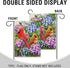Welcome Summer Cardinal Red Birds Home Decorative Garden Flag, Yard Hydrangea Flowers Outside Decor, Spring Outdoor Small Burlap Decoration Double...