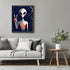 Posterizer 1 pcs-alien creature with peace sign-Abstract & Modern Art-Fantasy & Fiction Art-Gift for movie lovers-Gift for book lovers- UNFRAMED W...