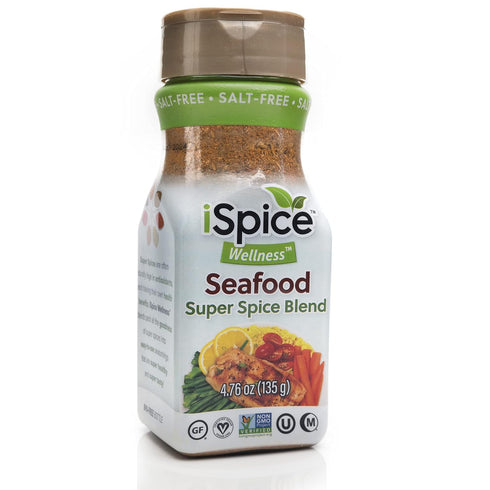 iSpice - Salt-Free | Sugar free | 100% Fat Free Pure Wellness Seafood Super Spice Blend | All Natural | Ready to use as is | No preparation is nec...
