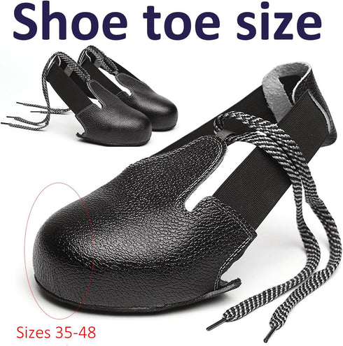 Steel Toe Covers for Shoes, No Slip Safety Toe Cap Cover Metal Protector for Toe in Industry and Workplace Men Women(Black 2.0)...