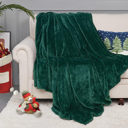 StangH Super Soft Green Fleece Blanket - Fall Flannel Fuzzy Bed Blanket Throw for Couch/Office/Dog, Lightweight Microfiber Plush Baby Blankets, (T...