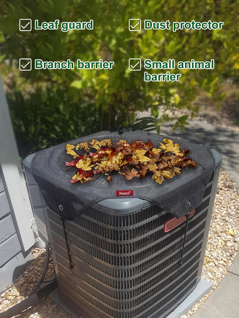 Air Conditioner Cover, Universal AC Cover for Outside Unit, Mesh Air Conditioner Covers for Outside Defender Outdoor, All Season Protection (36" x...