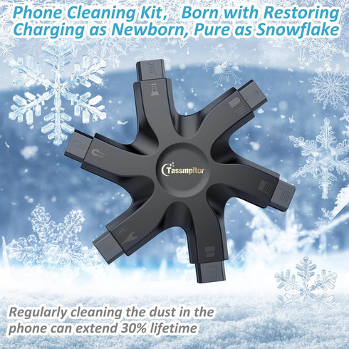 iPhone Cleaning Kit Port Cleaner Repair & Restore Tool for iPad Pro Watch Cell Phone Charging Port, Lightning Charger Cables Speaker Airpod Cleani...