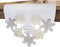 Elrene Home Fashions Ornate Snowflake Elegant Cutwork Winter Holiday Christmas Fabric Woven Metallic Lurex, 13"x70" (Table Runner), Multi...