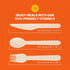 EQUO Wooden Disposable Utensil Set (Pack of 30 Forks, Spoons, Knives - 10 each) - Plastic-free, Home-compostable, Heat-safe utensils for Parties, ...