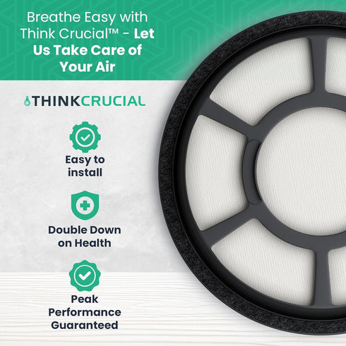 Think Crucial Replacement Vacuum Filter – Compatible with Black & Decker Pre-Filter Part # BDASV102 – Fits Black & Decker Air Swivel Vacuum Cleane...