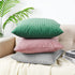 David's Home Corduroy Pillow Covers 18x18 Inches Set of 2-Decorative Cushion Covers for Couch Sofa Living Room-Stripe Throw Pillow Covers-Cameo Br...