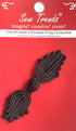 Chinese Frogs Button Closures Hook & Eye Fastener - Sewing Quilting Renaissance Dance Hawaiian Bridal Costumes Outfit Drapery Home Decor- Black-Cu...