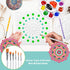 Mandala Dotting Tools,Augshy 58PCS Dot Painting Tools Set Rock Painting Supplies with a Blue Zipper Waterproof Storage Bag for Painting Rocks...