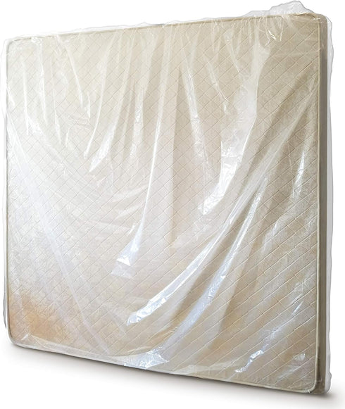 ComfortHome 4 Mil Extra Thick Sealable Mattress Bag with Adhesive Strip for Moving and Storage, Heavy Duty, Fits Twin Full and Queen Size, 1-Pack...
