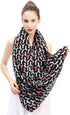 Lina & Lily Dachshund Doxie Dog Print Women's Infinity Scarf Lightweight...