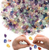 XIANNVXI Fluorite Crystal Beads for Jewelry Making 400 Pcs 5-8mm Stone Beads Loose Rocks Bead Irregular Gemstones Hole Drilled DIY Beads for Brace...